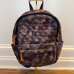 MZ Wallace Quilted Purple and Gray Backpack